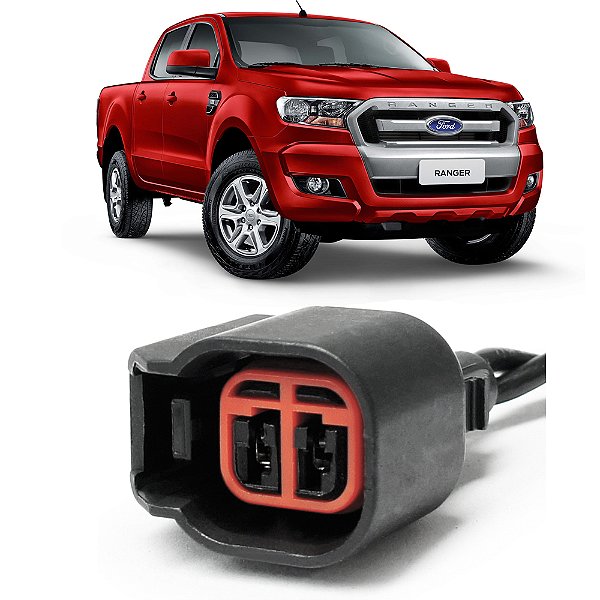 Plug Conector Chicote Bico Injetor Ford Ranger Flex Ecosport Focus Fusion - 1 X