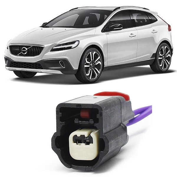 Plug Conector Chicote Sensor Colisão Frontal Volvo V40 2016 - 1 X