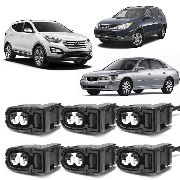 Plug Conector Chicote Bobina Ignição Hyundai Azera 3.3 Santa Fé 3.3 3.5 V6 Mohave 3.8 Sorento