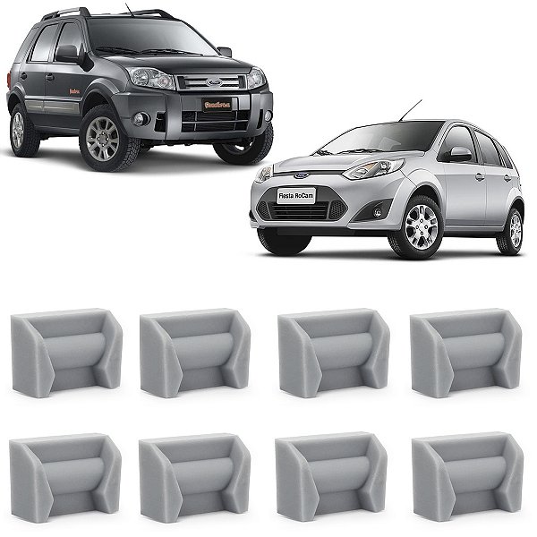 Kit 8 Bucha Reparo Limitador de Porta Ford Fiesta Rocan 2002 a 2014 Ecosport