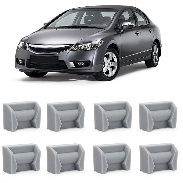 Kit 8 Bucha Reparo Limitador de Porta Honda New Civic 2007 2008 2009 2010 2011