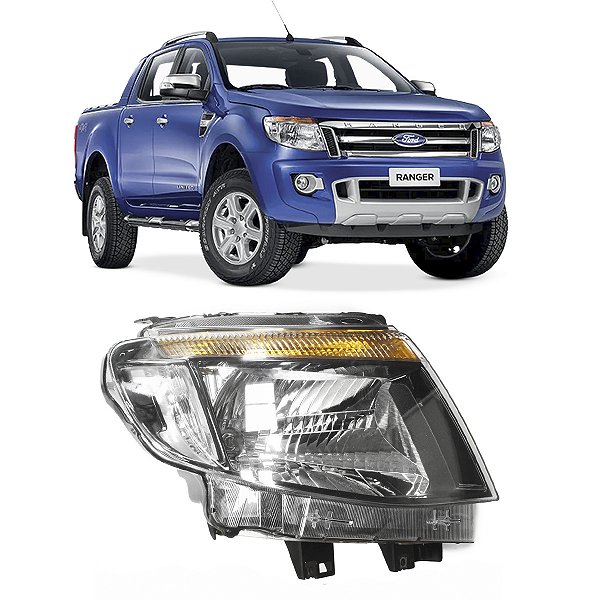 Farol Ford Ranger 2013 2014 2015 2016 Direito Passageiro USADO Original