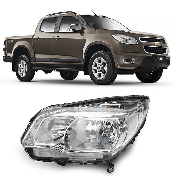 Farol Chevrolet S10 2012 2013 2014 2015 2016 2017 OEM 46530748 Esquerdo Motorista