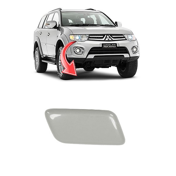Tampa Limpador Esguicho Água Farol Mitsubishi Pajero Dakar 2008 a 2014 - OEM 8264A132 Lado: Direito