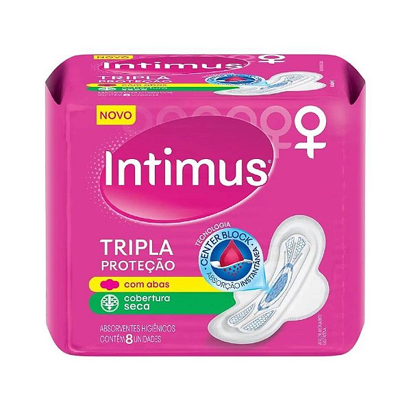 ABSORVENTE INTIMUS GEL C/ ABAS C/8 SECA