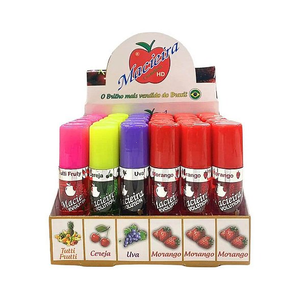 BRILHO LABIAL ROLON FRUTAS MACIEIRA C/30