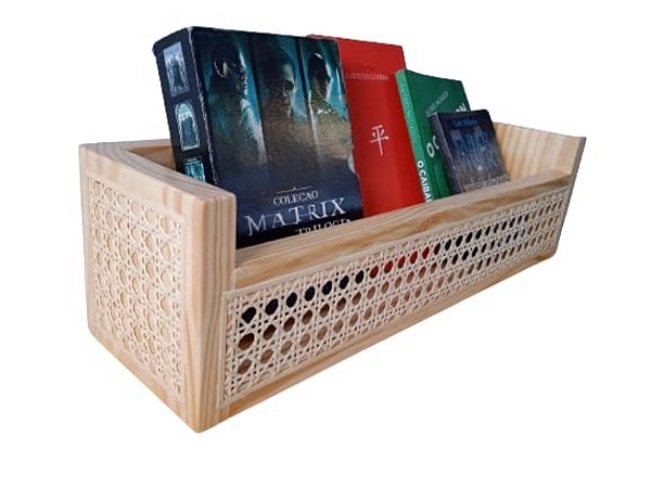 PRATELEIRA MADEIRA COM PALHINHA