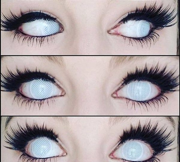 Lente de contato totalmente branca Clearance