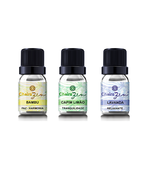 Kit Top 3 Essências Bambu - Capim Limão - Lavanda