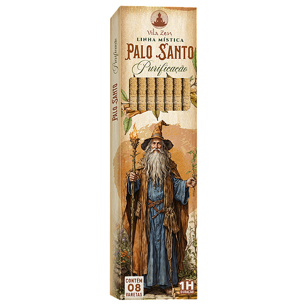 Incenso Vila Zen Linha Mística Magos -  Palo Santo  Purificação 8 Varetas