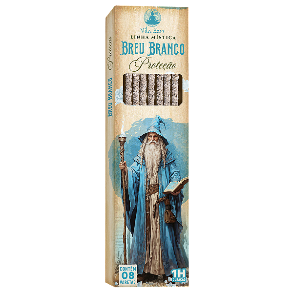 Incenso Vila Zen Linha Mística Magos -  Breu Branco - Proteção 8 Varetas