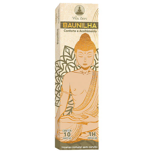 Incenso Budha Vila Zen - Baunilha - Conforto e Acolhimento 10 Varetas