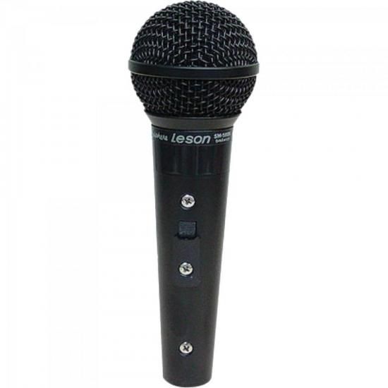 Microfone Vocal Profissional Leson Sm58 P4bk Preto Fosco