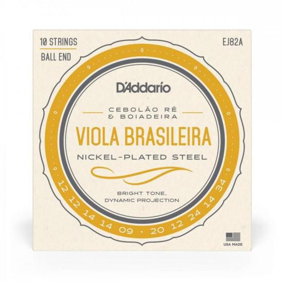Encordoamento P/ Viola Brasileira Ej82a Cebolão Ré d Addario