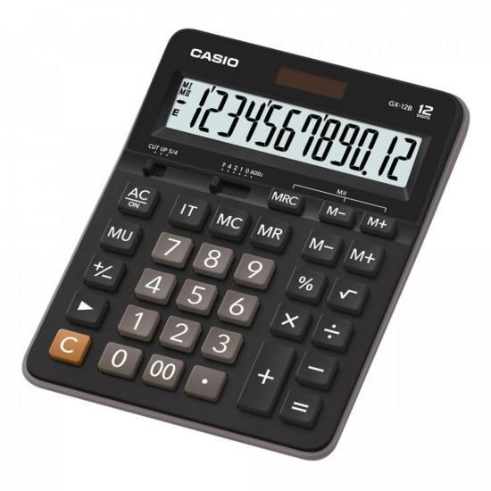Calculadora de Mesa Casio Gx-12b 12 Dígitos Preta