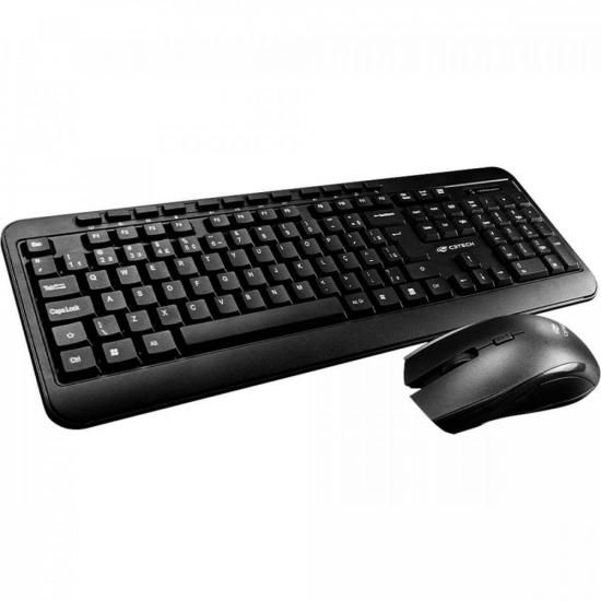 Kit Teclado e Mouse C3tech K-w60bk Sem Fio