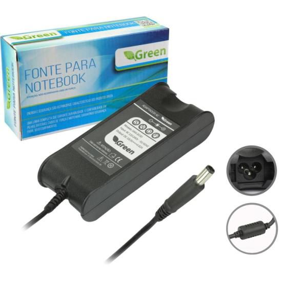 Fonte para Notebook Dell 19,5v 4,62a Bivolt 7,4mm Green