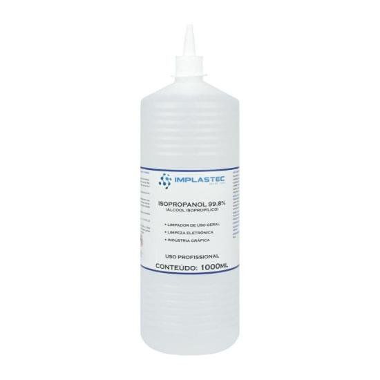 Álcool Isopropilíco 99,8% 1000ml Isopropilico Transparente Implastec - Cx / 18