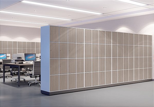 ARMÁRIO  LOCKER  PORTAS EM  MADEIRA - COM FECHADURA