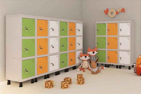 Mini Locker em Aço módulos 3 portas