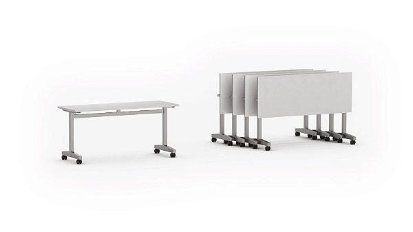 Mesa rebatível retangular pé modelo T
