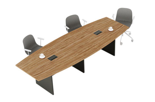 Mesa Reunião Semi Oval Lean