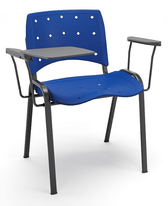 Cadeira universitária Ergoplax Fixa Secretária com Prancheta Escamoteável Antipânico