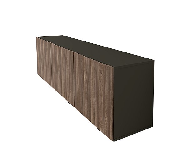 Armário Credenza Square  Puxadores usinados e pintados à mão. Pés metálicos. Modelos com 04 e 06 portas.