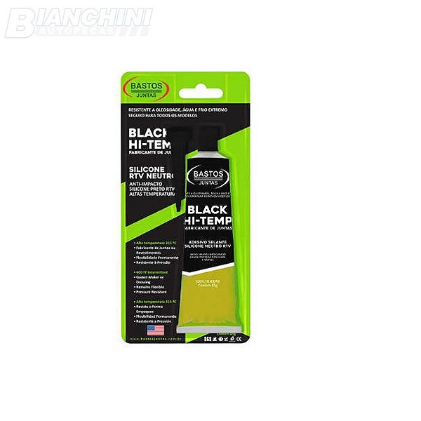Silicone preto ultra black bastos cs85gpt uso geral