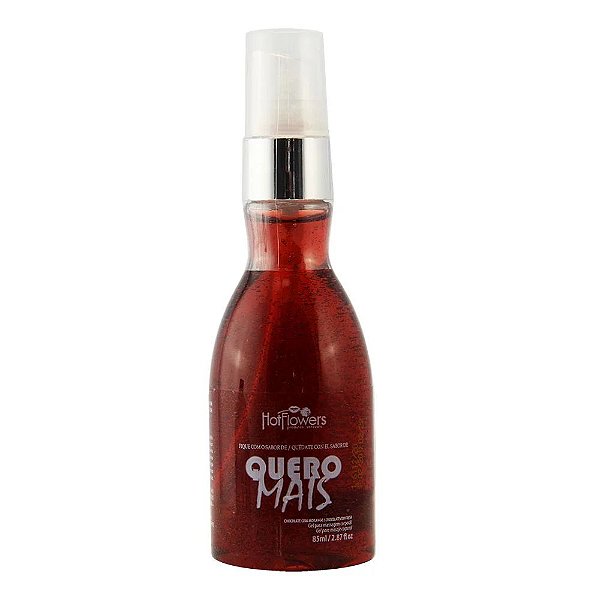 Gel de Massagem Quero Mais - Chocolate com Morango Hot Flowers 85ml