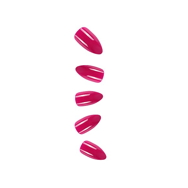 Unha Postiça Autocolante Gloss Stiletto Rosé