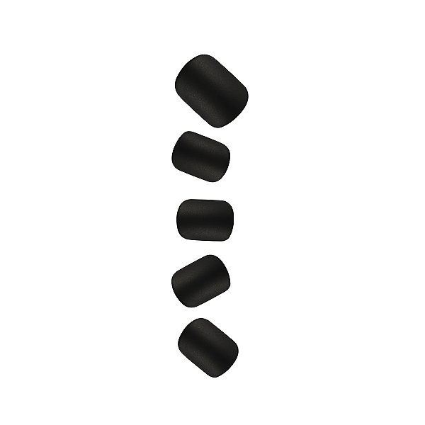 Unha Postiça Autocolante Decorada Black Matte