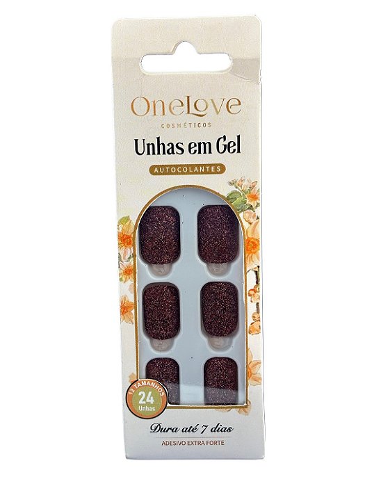 Unhas Autocolantes Decoradas Mars Glitter