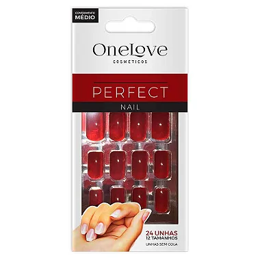 Combo unhas postiças Red mais Cola de 5g