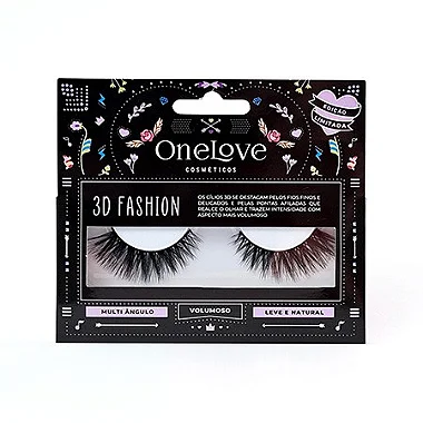 Combo Cilios 3D Fashion 3 mais Cola de 7g