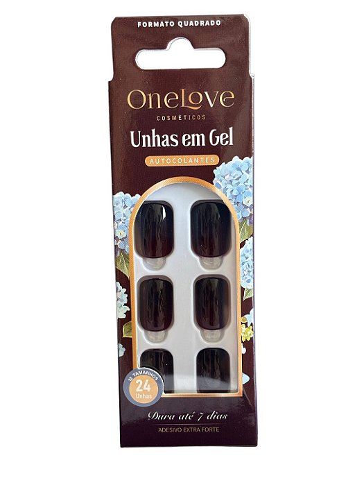 Unha Postiça Autocolante Bordeaux Gloss