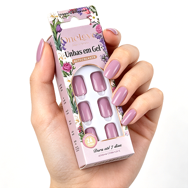Unha Postiça Autocolante Mauve Mist Gloss