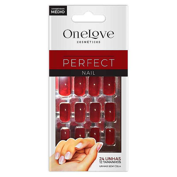 Unhas Postiças Sem Cola Red One