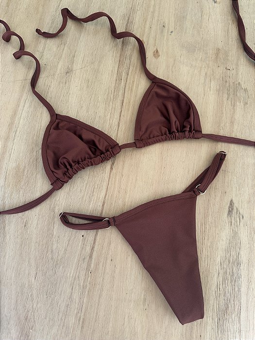 BIQUÍNI MARQUINHA DE FITA MARROM