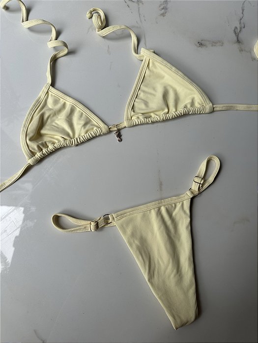 BIQUÍNI MARQUINHA DE FITA AMARELO MANTEIGA