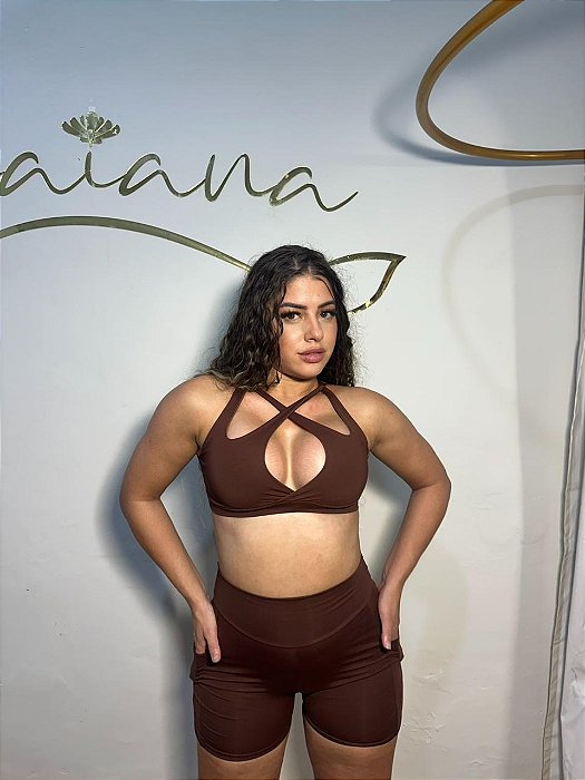 CONJUNTO CRUZADO MARROM
