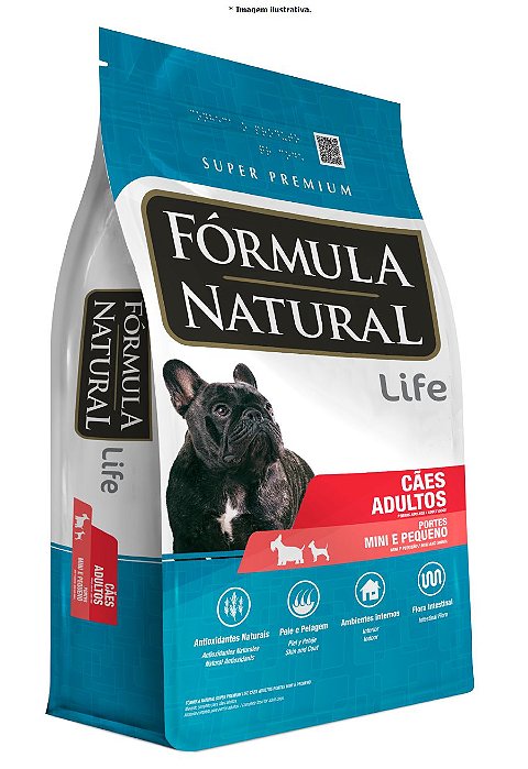Ração Fórmula Natural Life Cães Adultos Raças Mini e Pequenas 7kg