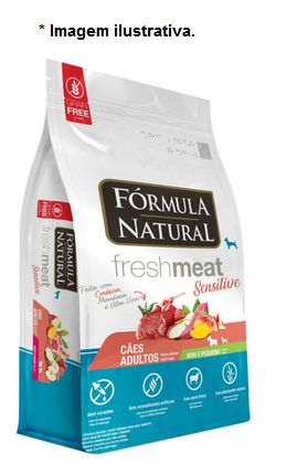 Ração Fórmula Natural Fresh Meat Sensitive Cães Adultos Portes Mini e Pequenos Cordeiro 7 kg