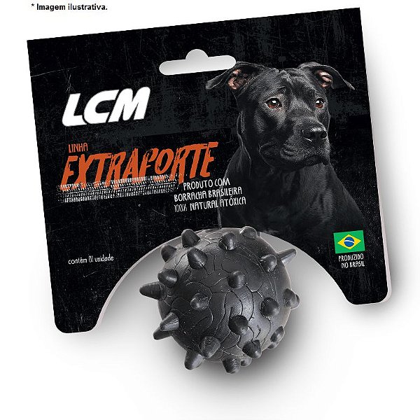 Brinquedo para Cães Bola Maciça com cravo G LCM - Extraforte