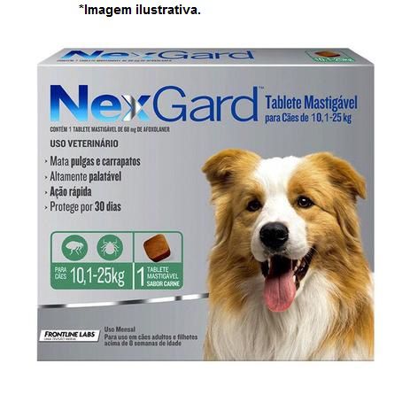 Antipulgas e Carrapatos NexGard Cães de 10 à 25Kg