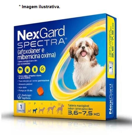 Antipulgas e Carrapatos Nexgard Spectra Cães 3,6 à 7,5kg