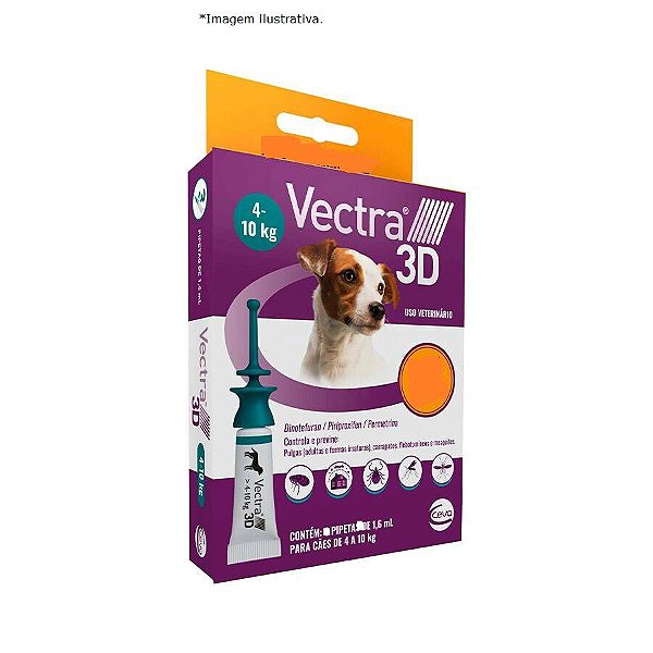 Antipulgas e Carrapatos Vectra 3D Cães 4 à 10kg