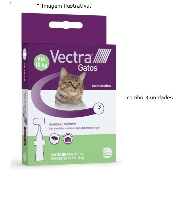 Antipulgas Vectra para Gatos até 10kg 3 unidades