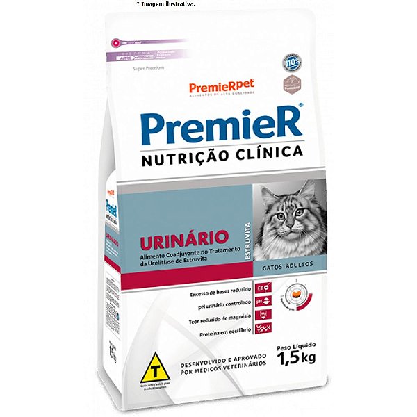 Ração Premier Nutrição Clínica Gatos Urinário Estruvita 1,5 kg