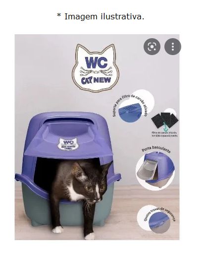 Cia dos Bichos - Plast Pet Banheiro Cat New Gold Azul para Gatos